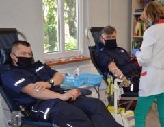 Policjanci oddali krew dla chorego kolegi