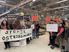 Strajk ostrzegawczy w bigorajskim markecie