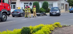 Zderzenie osob�wki z&nbsp;motocyklem na DW 835 we Frampolu