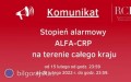 Stopie alarmowy ALFA-CRP na obszarze caego kraju